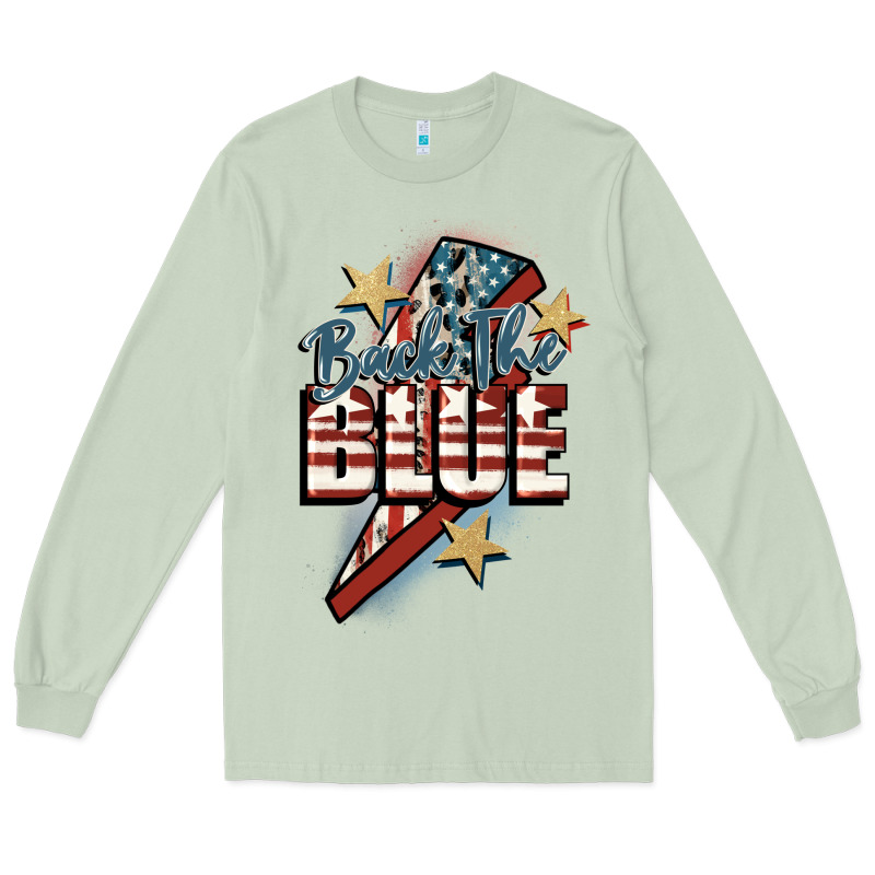 Back The Blue Long Sleeve Tee by FaDigitalArtStudio | Teevron