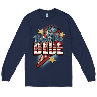 Navy Back the blue Long Sleeve Tee - FaDigitalArtStudio