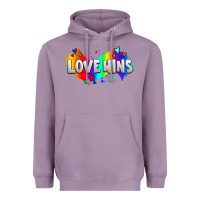 Lavender love wins pride lgbtq Heavyweight Hoodie - AdoDesignShop