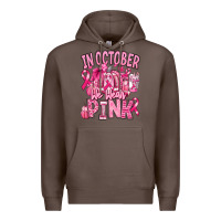 Coffee in october we wear pink american football Premium Hoodie - RanaPortraitStore