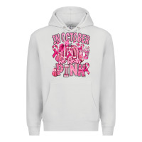 Dove Grey in october we wear pink american football Premium Hoodie - RanaPortraitStore