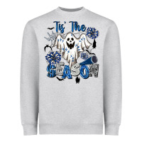 Heather Grey Tis' The Season Cheer Ghost Heavyweight Sweatshirt - BarkalooDesign