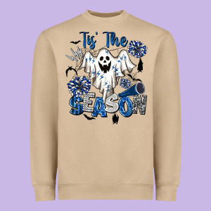 Tis' The Season Cheer Ghost Heavyweight Sweatshirt Designed By Barkaloodesign