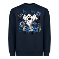 Navy Tis' The Season Cheer Ghost Heavyweight Sweatshirt - BarkalooDesign