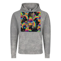 Cloud Rock pride cupcake seamless pattern Vintage Hoodie - FaDigitalArtStudio