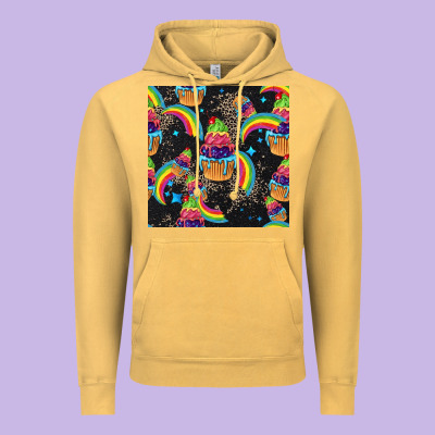 Pride Cupcake Seamless Pattern Vintage Hoodie Designed By Fadigitalartstudio