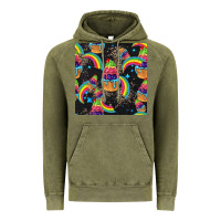 Vintage Olive pride cupcake seamless pattern Vintage Hoodie - FaDigitalArtStudio