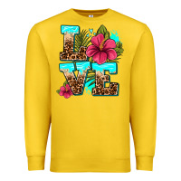 Lemon love summer with flowers Premium Sweatshirt - AdoDesignShop