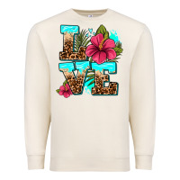 Sandshell love summer with flowers Premium Sweatshirt - AdoDesignShop
