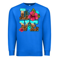 True Royal love summer with flowers Premium Sweatshirt - AdoDesignShop