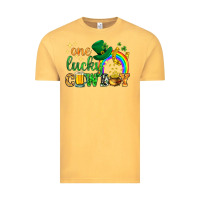 Vintage Mustard One lucky cowboy St. Patricks day Vintage Tee - HowdyJamesFarm