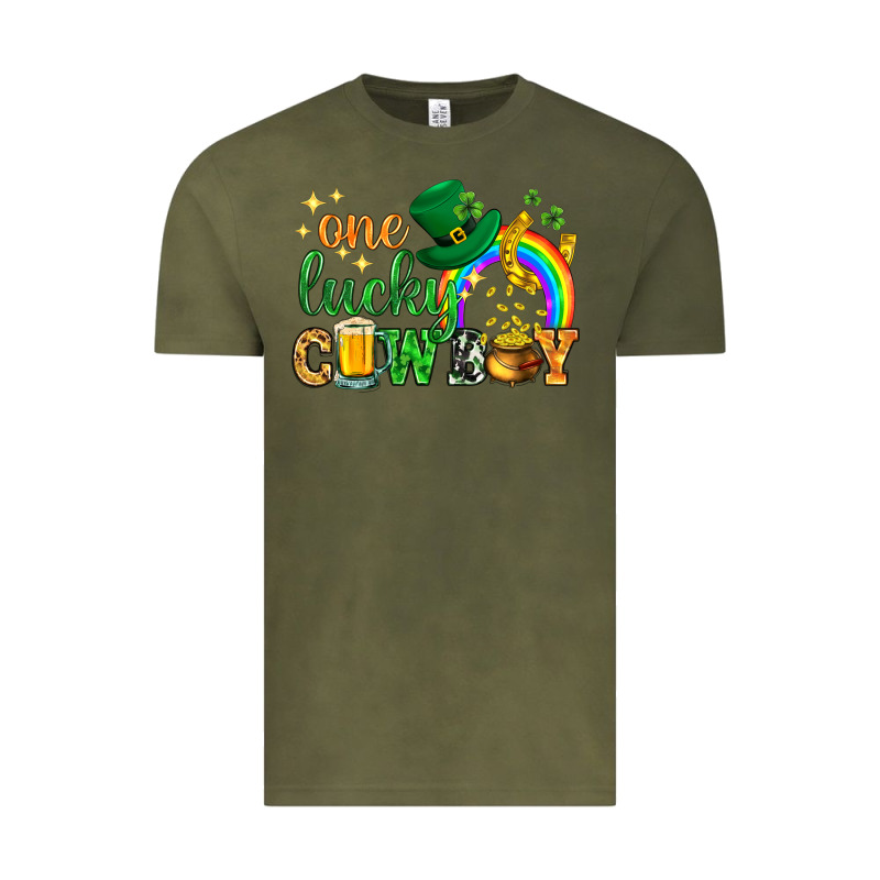 One Lucky Cowboy St. Patricks Day Vintage Tee by HowdyJamesFarm | Teevron