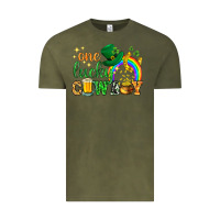 Vintage Olive One lucky cowboy St. Patricks day Vintage Tee - HowdyJamesFarm