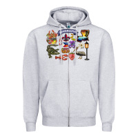 Heather Grey preview louisiana state Zipper Hoodie - BarkalooDesign