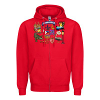 Red preview louisiana state Zipper Hoodie - BarkalooDesign