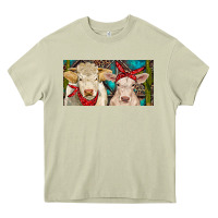Mossy Charolais bull and calf Heavy Core Tee - RanaPortraitStore