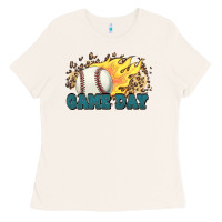 Game Day Baseball Leopard Flames Fireball Ladies Tee | Teevron