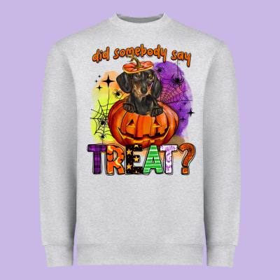 Did Somebody Say Treat Heavyweight Sweatshirt Designed By Barkaloodesign