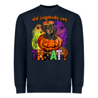Navy did somebody say treat Heavyweight Sweatshirt - BarkalooDesign