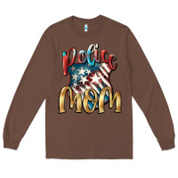 Chestnut Police Mom Long Sleeve Tee - FaDigitalArtStudio