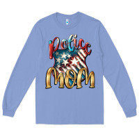 Colony Blue Police Mom Long Sleeve Tee - FaDigitalArtStudio