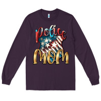 Plum Police Mom Long Sleeve Tee - FaDigitalArtStudio