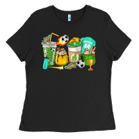 Football Coffee Cups Ladies Tee | Teevron