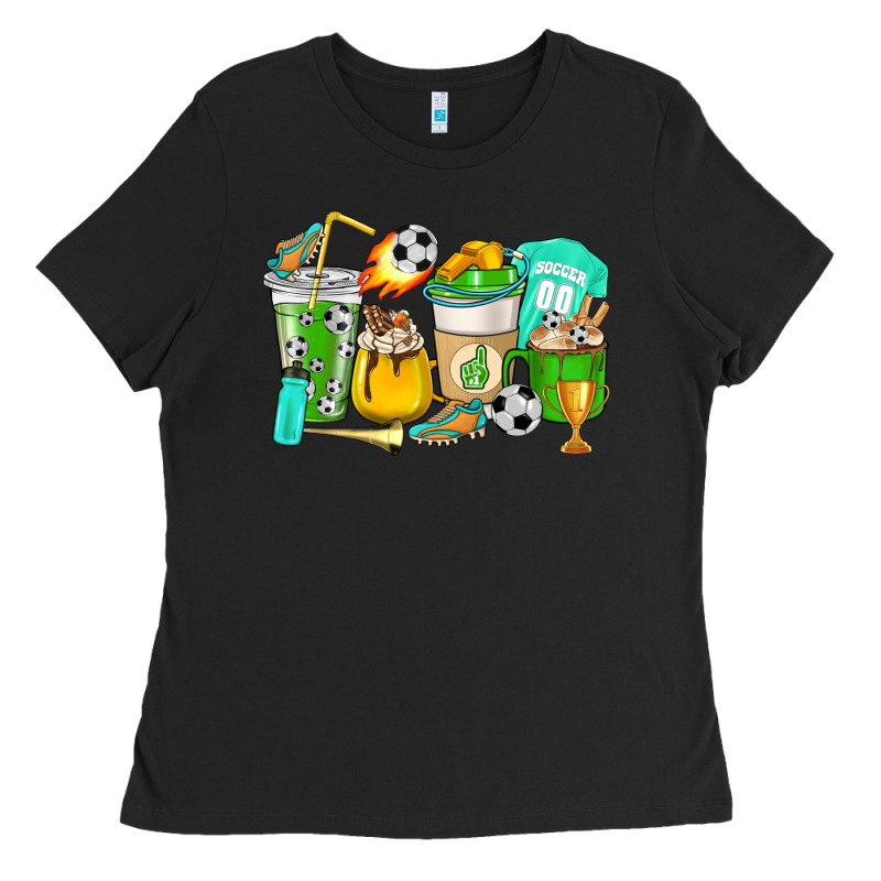 Football Coffee Cups Ladies Tee by HowdyJamesFarm | Teevron