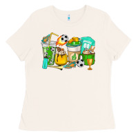 Bone Football coffee cups Ladies Tee - HowdyJamesFarm