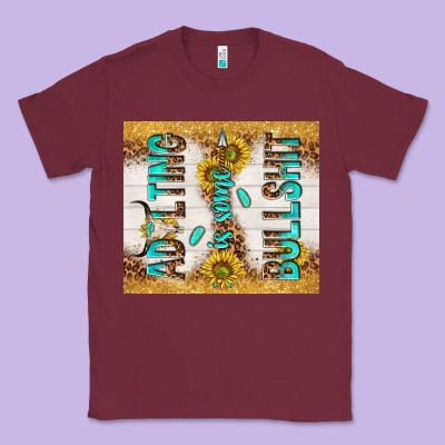 Adulting Is Some Bullshit Classic Tee Designed By Tumblerdesignbyshophia