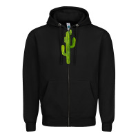 Black cactus Zipper Hoodie - BarkalooDesign
