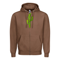 Chestnut cactus Zipper Hoodie - BarkalooDesign