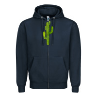 Navy cactus Zipper Hoodie - BarkalooDesign