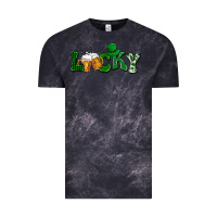 Cloud Black Lucky with beer St. Patricks day Vintage Tee - HowdyJamesFarm