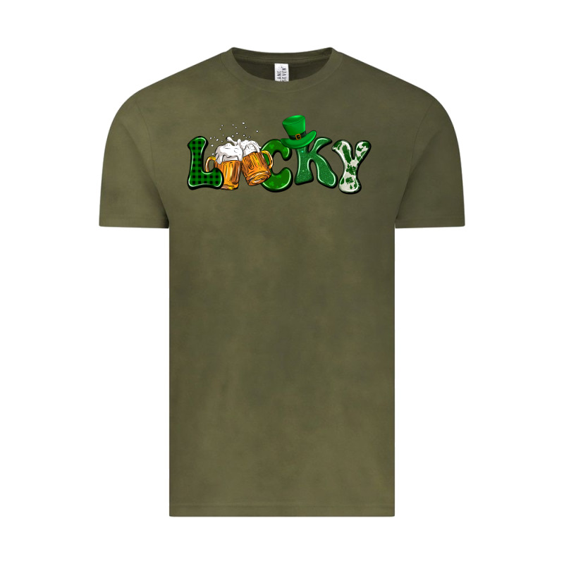 Lucky With Beer St. Patricks Day Vintage Tee by HowdyJamesFarm | Teevron