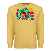 Antique Gold love summer fruit and sun Premium Sweatshirt - AdoDesignShop