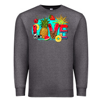 Charcoal Heather love summer fruit and sun Premium Sweatshirt - AdoDesignShop