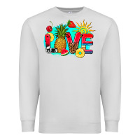 Dove Grey love summer fruit and sun Premium Sweatshirt - AdoDesignShop