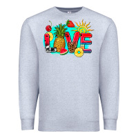 Heather Grey love summer fruit and sun Premium Sweatshirt - AdoDesignShop