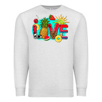 Oatmeal Heather love summer fruit and sun Premium Sweatshirt - AdoDesignShop