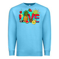 Ocean Blue love summer fruit and sun Premium Sweatshirt - AdoDesignShop