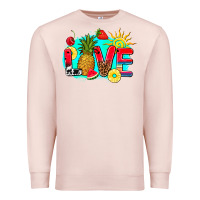 Pale Pink love summer fruit and sun Premium Sweatshirt - AdoDesignShop