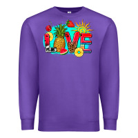 Purple love summer fruit and sun Premium Sweatshirt - AdoDesignShop