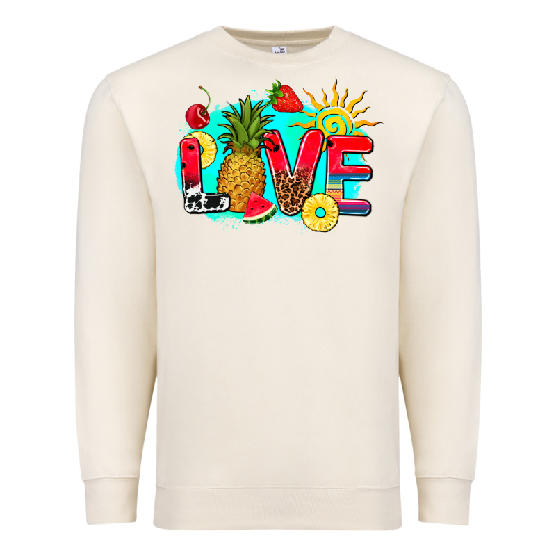 Love Summer Fruit And Sun Premium Sweatshirt by AdoDesignShop | Teevron