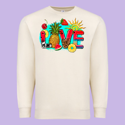 Love Summer Fruit And Sun Premium Sweatshirt Designed By Adodesignshop