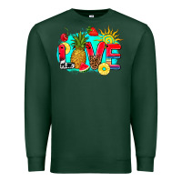 Sports Green love summer fruit and sun Premium Sweatshirt - AdoDesignShop