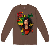 Chestnut Free-ish since 1865 black woman Long Sleeve Tee - FaDigitalArtStudio