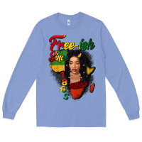 Colony Blue Free-ish since 1865 black woman Long Sleeve Tee - FaDigitalArtStudio