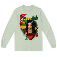 Matcha Free-ish since 1865 black woman Long Sleeve Tee - FaDigitalArtStudio