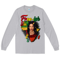 Moon Dust Free-ish since 1865 black woman Long Sleeve Tee - FaDigitalArtStudio